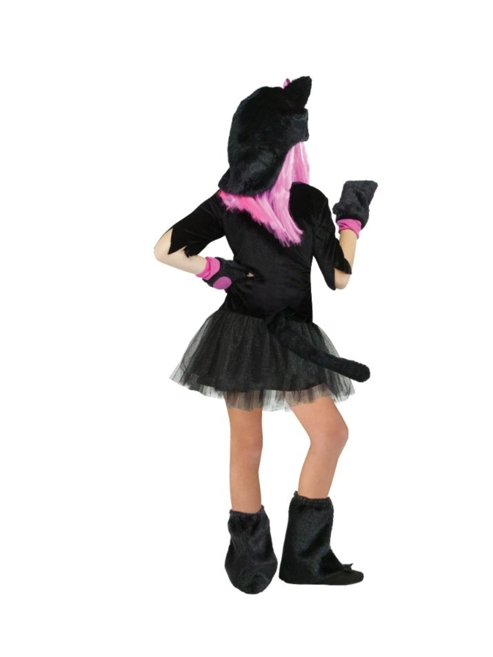 Playful Miss Kitty Purrfect Kids Black Pink Cat Costume Tutu Skirt Sz (6-6x) - Picture 3 of 11